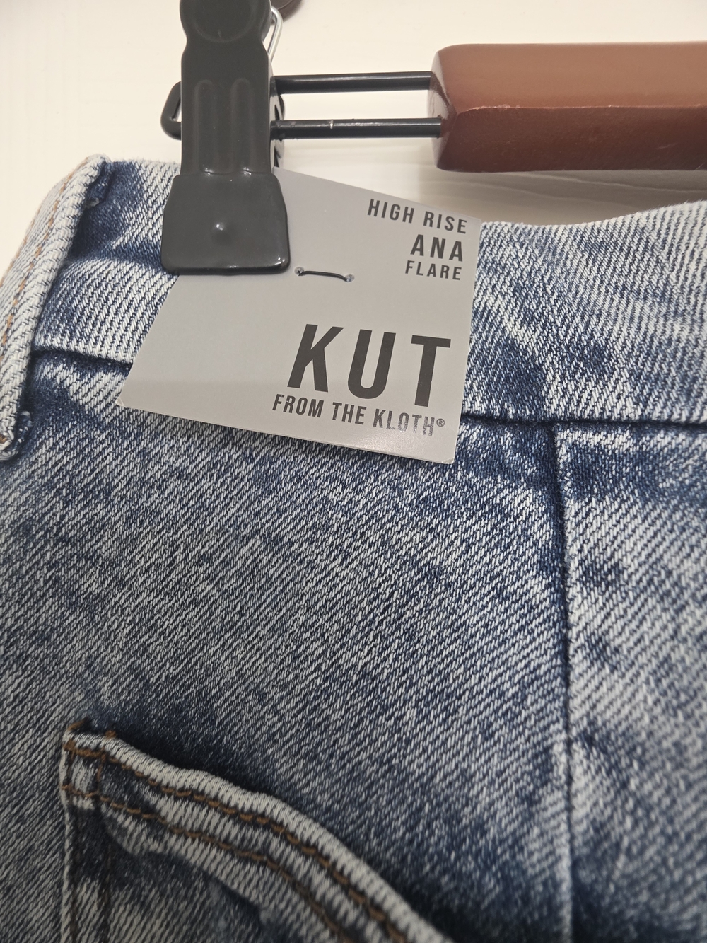 KUT Light Blue Washed Utility Jeans - Picture 5 of 8